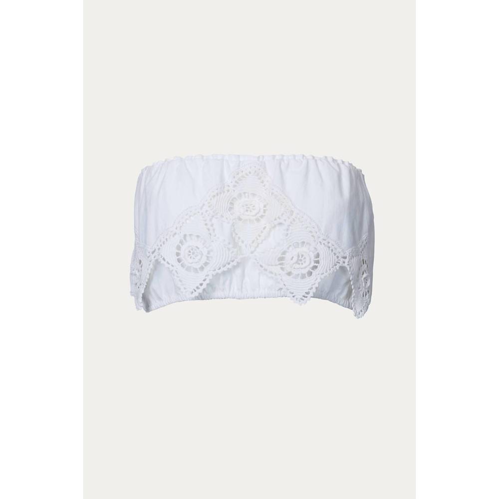 NEW MERRIT CHARLES merritt top in cream crochet